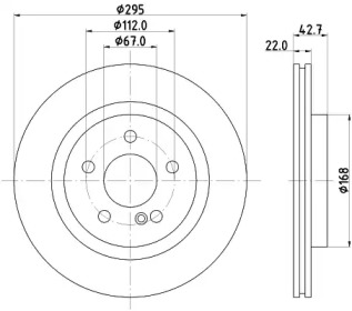 HELLA PAGID 8dd355125381 -  Тормозной диск